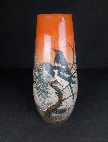 Vase verre souffler signé jem - verre,