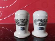  salière et poivrière grès céramique étain   C19