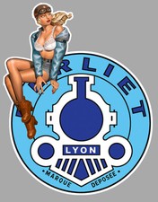 BERLIET left Pin up gauche Sticker vinyle laminé