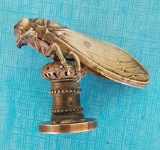 Ancien Cigale En Bronze, Sceau