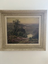 Ancien Tableau Gaston Anglade - Huile Sur Toile. Les Bruyères