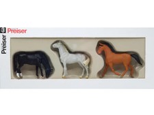 PREISER 3x chevaux - O 1/43 -