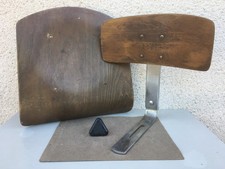Ancienne assise et dosseret en bois / Chaise d'atelier BAD / Pièces détachées