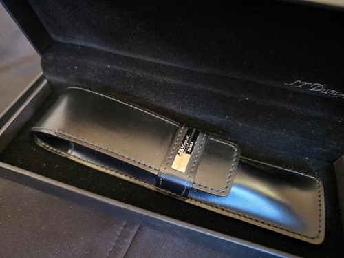 Etui cuir dupont noir pour - st,