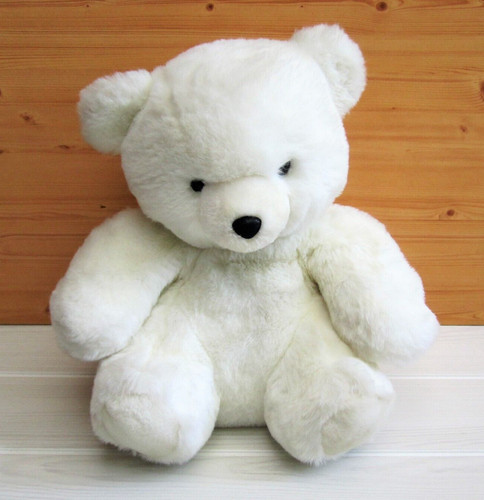 Grosse peluche ours - peluche, blanc