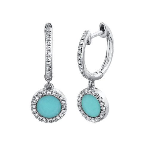 Turquoise diamant boucles - diamant,