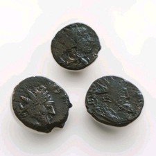 Lot de 3 Antoniniens Romaine Cuivre Frappe Barbare