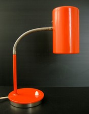 LAMPE VINTAGE 1970 METAL LAQUé ORANGE 70s SPACE AGE SEVENTIES 70's RETRO