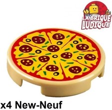 Lego 4x Tile round decorated