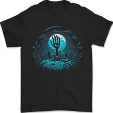 A Main Squelette Rising From A Cimetière T-Shirt 100% en Coton