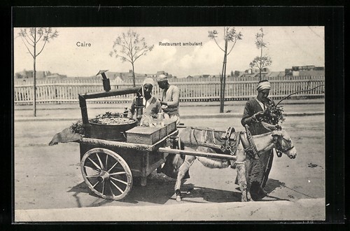 Cpa caire restaurant ambulant - caire,,