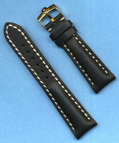20mm véritable cuir noir - cuir,