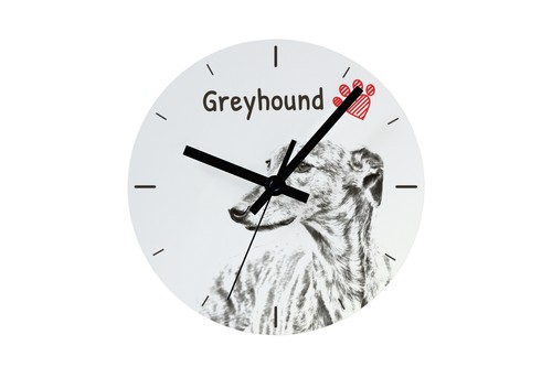 Lévrier anglais horloge - , avec