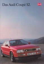 Catalogue Brochure Audi Coupé S2 01/1992 Allemagne / Deutschland