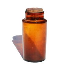 Ancien flacon d'apothicaire en verre ambré / pharmacie