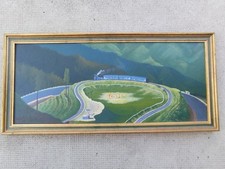 tableau peinture naïve train