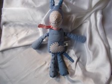 Doudou âne, cheval, bleu