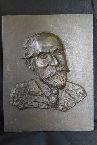 Bas relief bronze - relief, tête