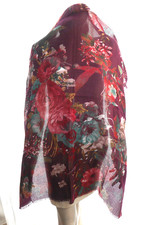 grand châle étole bordeaux