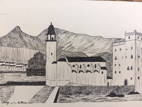 Beau dessin collioure église - beau,