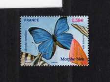 Timbre / Stamp NATURE PAPILLON MORPHO BLEU NEUF** MNH