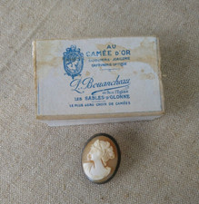 camée ancien pendentif & broche, poinçon argent, bijouterie Bouancheau 