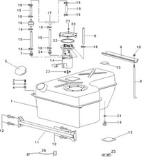 tuyau Hsun RS8 4x4 EFI pour quad pièce n°16 sur le plan
