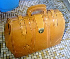 Idée cadeau  grand sac valise Sacoche malette médecin cuir marron Vintage valise