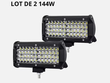 Lot de 2 Barres LED 144W Étanche IP67 Rampe Lumineuse Travail Voiture 4x4 Camion