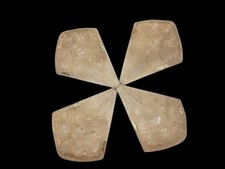 Série de 4 plaques en verre