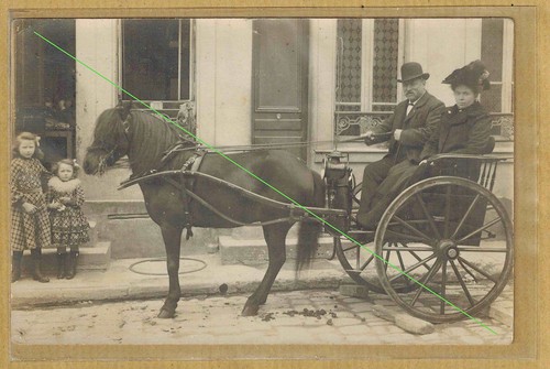 Cpa carte photo rppc attelage - cpa,