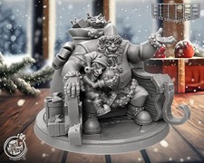 Orque Père Noël Sur Trône