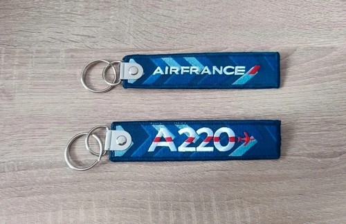 Porte clé brodé avion flamme - avion,