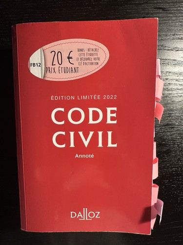 Dalloz code civil annoté 2022 - dalloz,