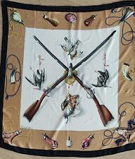 Châle Foulard Scarf 100% soie Seide Silk  HERMES M. De Linares