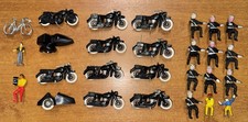 ANCIENS JOUETS LOT DE MOTOS GENDARMERIE  " POUR PIÈCES " SALZA , MINIALUXE !!!!