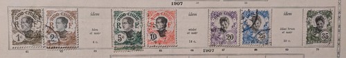 Timbres indochine lot 1907 - lot, de