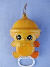 Jouet musical vintage 1978 Sankyo Japon tire ficelle yeux mobiles bras jambes...