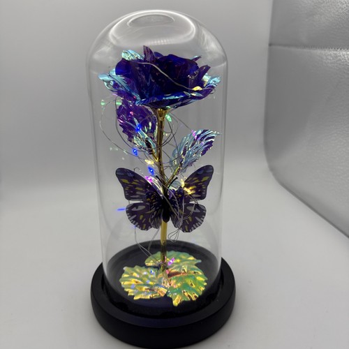 Purple rose flower butterfly - rose, &