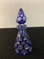 Flacon overlay bleu en cristal