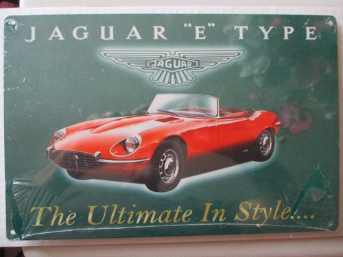 Plaque métal voiture jaguar - ,