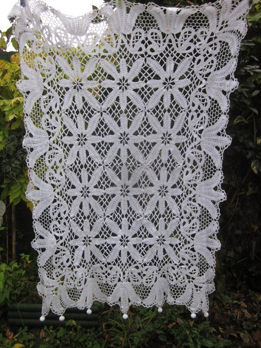 Rideau ancien 1900 dentelle