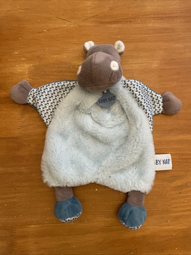 Doudou hippopotame bleu - hippopotame,