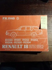 Renault 18 Catalogue pieces Rechanges Detachees PR 1040 Parts List R18 1979 1982