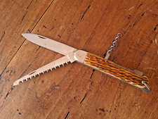 Grand Bargeon chasse, scie + TB, pompe, os cerfé, 122/220mm