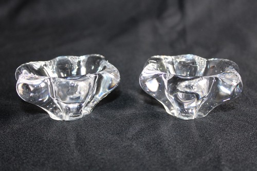 Paire salerons cristal - de, en