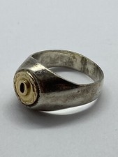 Chevaliere Argent Massif Et Or 18k