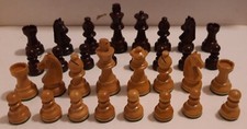 Staunton jeu d'échecs en acajou teinté taille 2/3 avec coffret - neuf