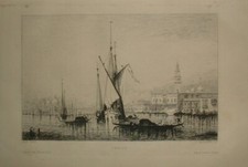 GBA 367 EAU-FORTE 1873 VENISE Pinx Ziem Sculp Gaucherel