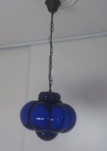 Vintage murano blue blown - vintage,